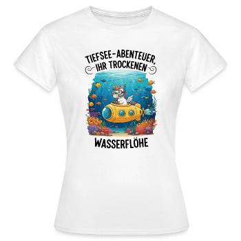 Licorne Aventure en haute mer - T-shirt Femme - blanc - Devant - AI Model Female 172 dark (172cm)