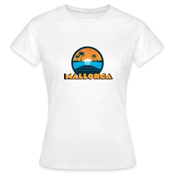 Mallorca Sonnenuntergang - Frauen T-Shirt - Weiß - Vorne - AI Model Female 172 dark (172cm)