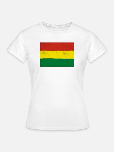 Flagge von Bolivien - Frauen T-Shirt - Weiß