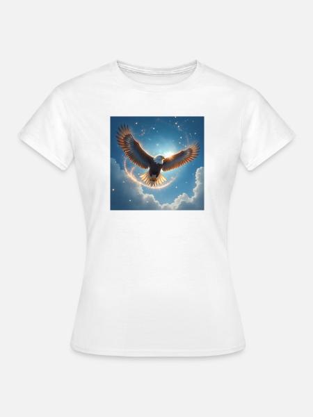 Krafttier Adler am Himmel - Frauen T-Shirt - Weiß