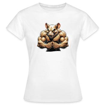 Heftige anthropomorphe Nagetier-Illustration - Frauen T-Shirt - Weiß - Vorne - AI Model Female 172 dark (172cm)