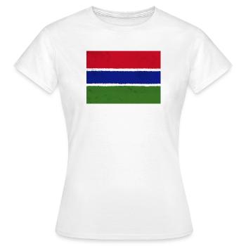 Die Flagge Gambias – ein Symbol der Einheit - Frauen T-Shirt - Weiß - Vorne - AI Model Female 172 dark (172cm)