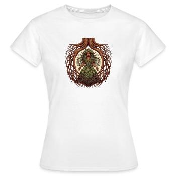 Déesse des arbres | Gardien de la nature et de l’énergie vitale - T-shirt Femme - blanc - Devant - AI Model Female 172 dark (172cm)