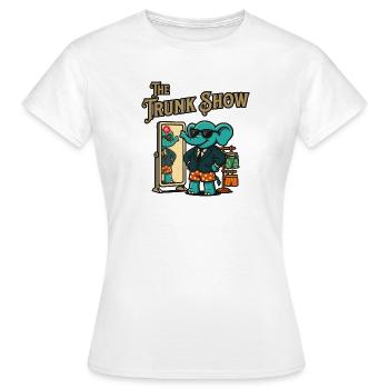 Trunk Show Elefant im Smoking und Badehose - Frauen T-Shirt - Weiß - Vorne - AI Model Female 172 dark (172cm)