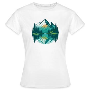 Alpine Reflection - Women's T-Shirt - white - Front - AI Model Female 172 dark (172cm)