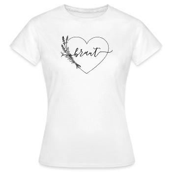 Team BrautHerz Wildblumen - Frauen T-Shirt - Weiß - Vorne - AI Model Female 172 dark (172cm)