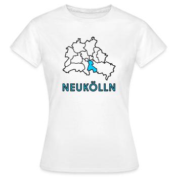 NEUKÖLLN, un quartier de Berlin - T-shirt Femme - blanc - Devant - AI Model Female 172 dark (172cm)