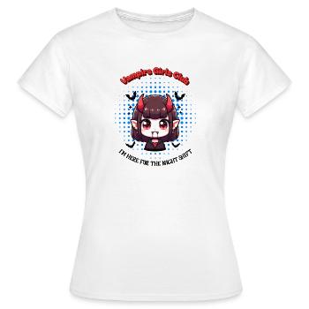Vampire Fille Nuit Quart Halloween Anime Kawaii - T-shirt Femme - blanc - Devant - AI Model Female 172 dark (172cm)