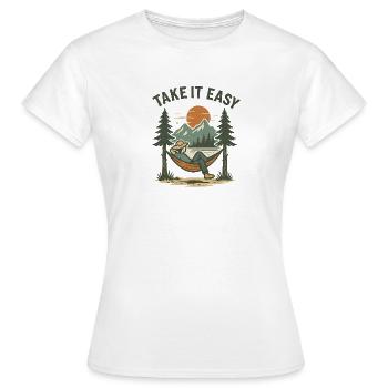 Take It Easy - Frauen T-Shirt - Weiß - Vorne - AI Model Female 172 dark (172cm)