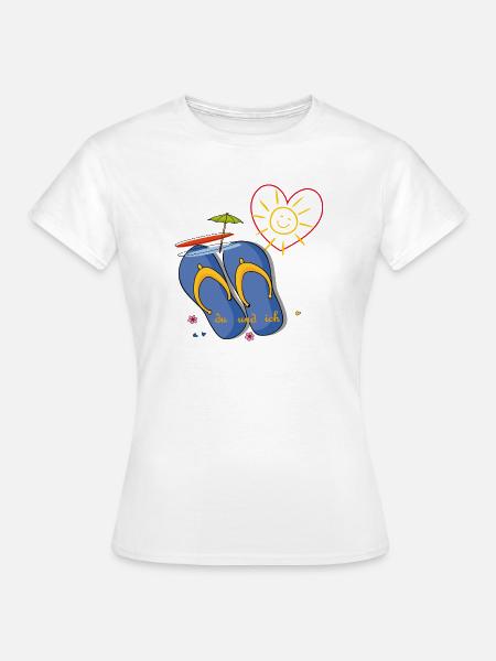 Urlaub am Meer - Frauen T-Shirt - Weiß