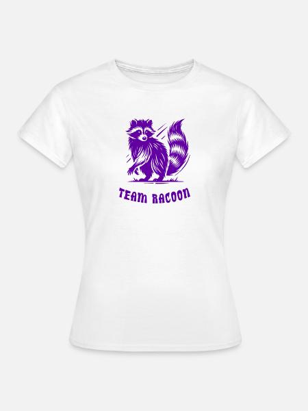 Team Waschbär - Frauen T-Shirt - Weiß