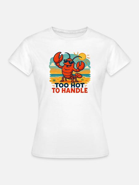 Lebhafter Sommerhummer Illustration - Frauen T-Shirt - Weiß