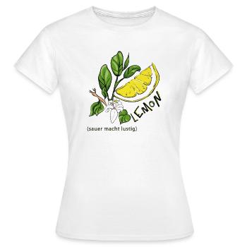 Lemon - Women's T-Shirt - white - Front - AI Model Female 172 dark (172cm)