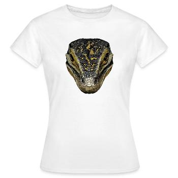 Monitor lizard, reptile, Komodo dragon, banded monitor lizard, lizard - Women's T-Shirt - white - Front - AI Model Female 172 dark (172cm)