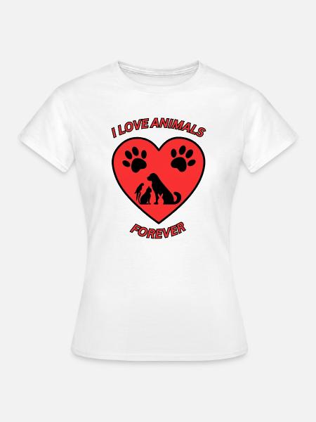 Tierliebe - Frauen T-Shirt - Weiß