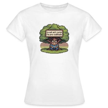 Pro Solitude Pixel Art Design - T-shirt Femme - blanc - Devant - AI Model Female 172 dark (172cm)