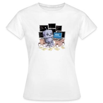 404: Schlaf nicht gefunden - Frauen T-Shirt - Weiß - Vorne - AI Model Female 172 dark (172cm)