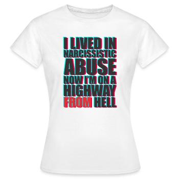 Bold Text Protest Message Design - Women's T-Shirt - white - Front - AI Model Female 172 dark (172cm)