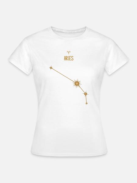 Widder Sternzeichen Sternkonstellation Goldene Töne - Frauen T-Shirt - Weiß