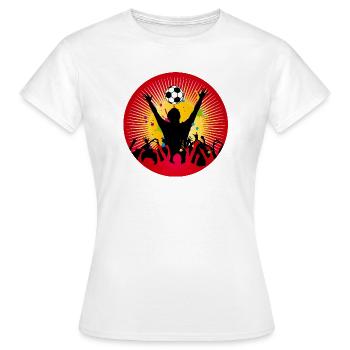 Football fan power – une atmosphère pure dans le stade - T-shirt Femme - blanc - Devant - AI Model Female 172 dark (172cm)
