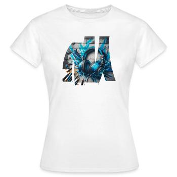 Grafischer Rhythmus und chromatischer Klang. - Frauen T-Shirt - Weiß - Vorne - AI Model Female 172 dark (172cm)