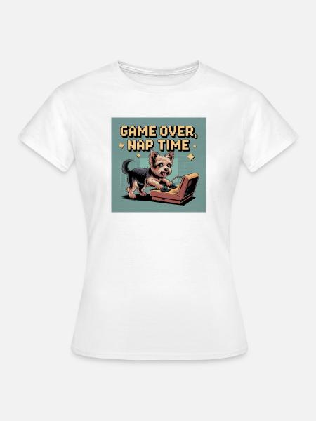Hund und Konsole: Virtuelles Gameplay - Frauen T-Shirt - Weiß