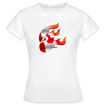Drapeau du Canada - Canada - Ninja - T-shirt Femme - blanc - Devant - AI Model Female 172 dark (172cm)
