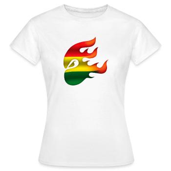 Bolivien Flagge - Bolivien - Ninja - Frauen T-Shirt - Weiß - Vorne - AI Model Female 172 dark (172cm)