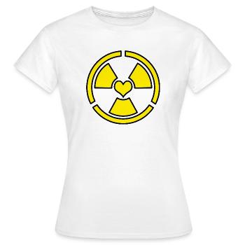 Liebe Strahlung - Frauen T-Shirt - Weiß - Vorne - AI Model Female 172 dark (172cm)