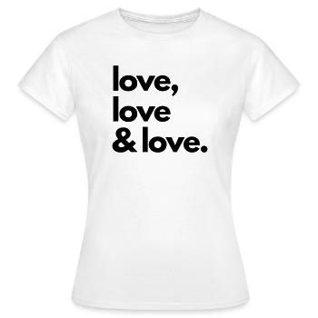Love tote bag student kit - Women's T-Shirt - white - Front - AI Model Female 172 dark (172cm)