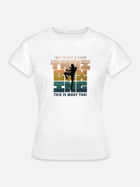 Thaiboxen, Thaiboxing, Thaiboxer - Frauen T-Shirt - Weiß
