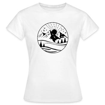 Gebirge - Frauen T-Shirt - Weiß - Vorne - AI Model Female 172 dark (172cm)
