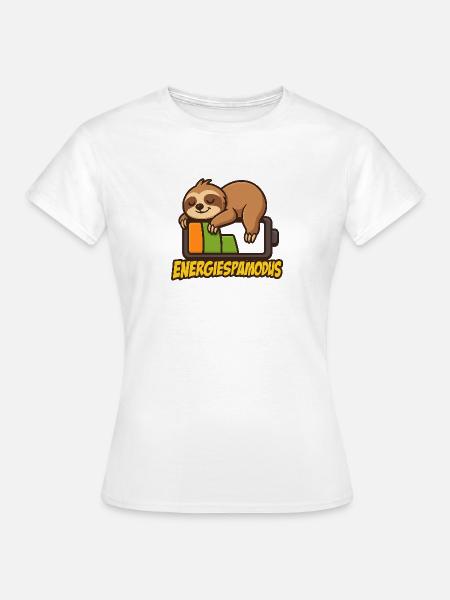 Niedlicher Faultier Energiesparlogo - Frauen T-Shirt - Weiß