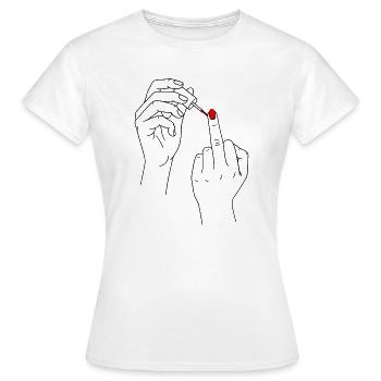 Girl Power Stinky Finger Femmes Puissance Sûr de soi - T-shirt Femme - blanc - Devant - AI Model Female 172 dark (172cm)