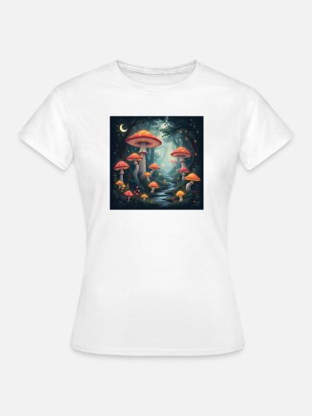 Mushroom Forest - Frauen T-Shirt - Weiß