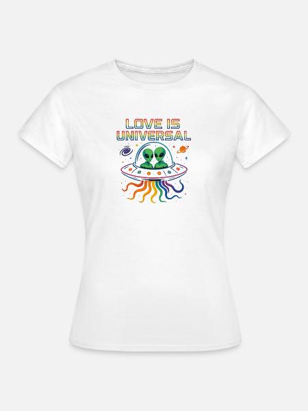 love is universal - Frauen T-Shirt - Weiß