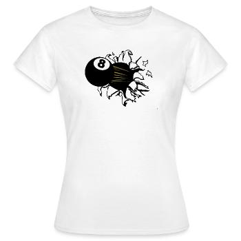 8-Ball Goldschweif - Frauen T-Shirt - Weiß - Vorne - AI Model Female 172 dark (172cm)