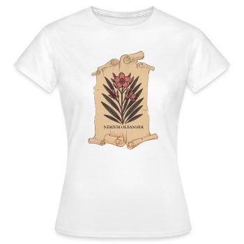 Nerium oleander – Une élégance mortelle - T-shirt Femme - blanc - Devant - AI Model Female 172 dark (172cm)