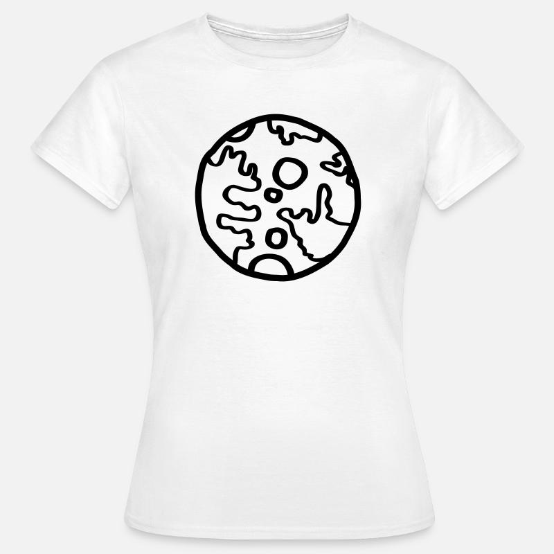 Pianeta Spazio Doodle Semplice - Maglietta da donna - bianco