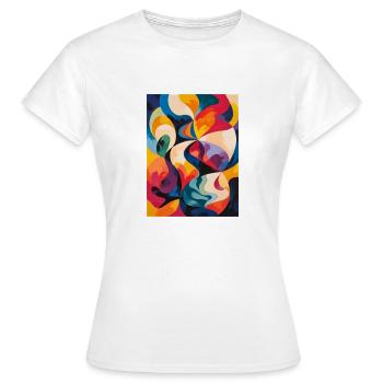 L’art des courbes - T-shirt Femme - blanc - Devant - AI Model Female 172 dark (172cm)