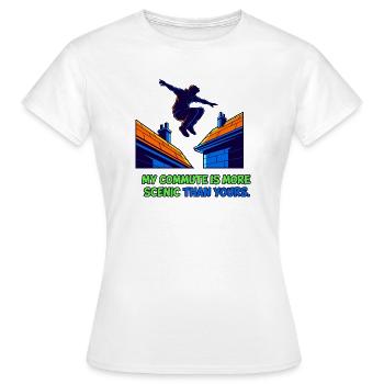 Mon trajet panoramique - T-shirt Femme - blanc - Devant - AI Model Female 172 dark (172cm)