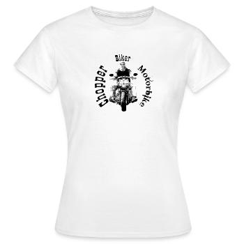 Biker - Women's T-Shirt - white - Front - AI Model Female 172 dark (172cm)