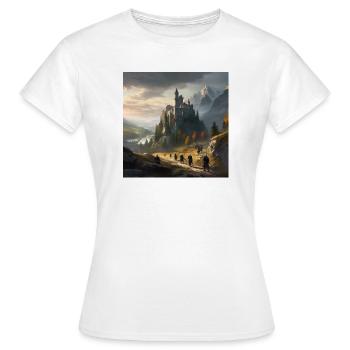 Intégration du château avec Fantasy Place - T-shirt Femme - blanc - Devant - AI Model Female 172 dark (172cm)