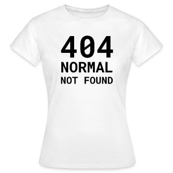404 Normal Not Found – Lustiges Nerd Fehler Shirt - Frauen T-Shirt - Weiß - Vorne - AI Model Female 172 dark (172cm)