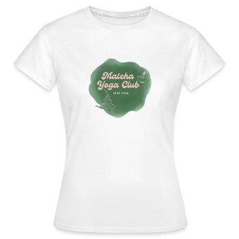 Matcha Yoga Club - T-shirt Femme - blanc - Devant - AI Model Female 172 dark (172cm)