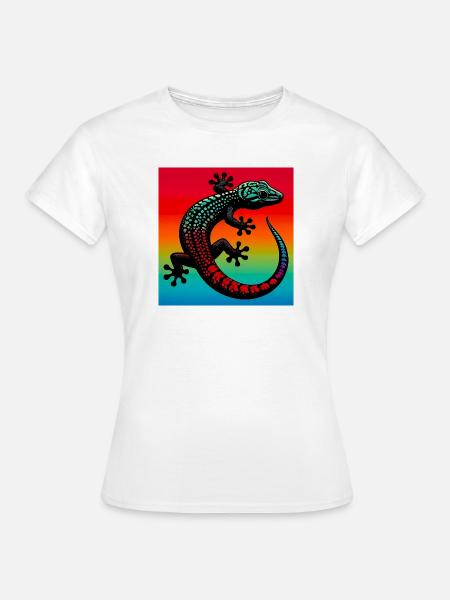 Gecko - Frauen T-Shirt - Weiß