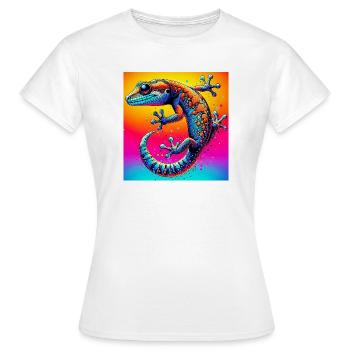 Gecko - T-shirt Femme - blanc - Devant - AI Model Female 172 dark (172cm)