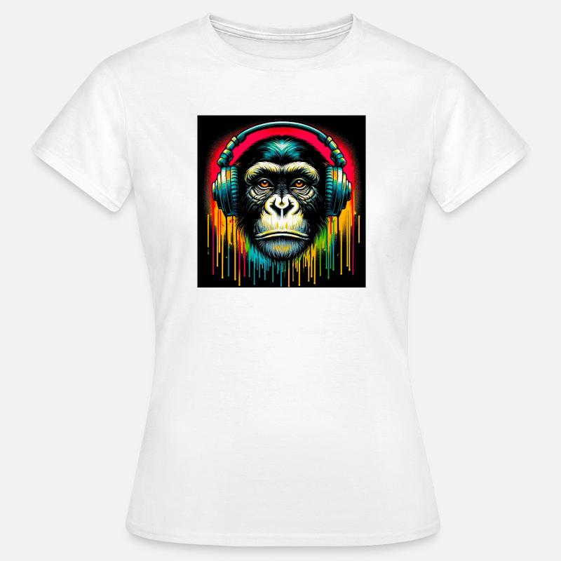 Schimpansen-Affe - Frauen T-Shirt - Weiß
