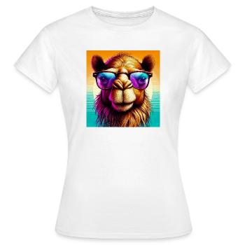 camel - Women's T-Shirt - white - Front - AI Model Female 172 dark (172cm)