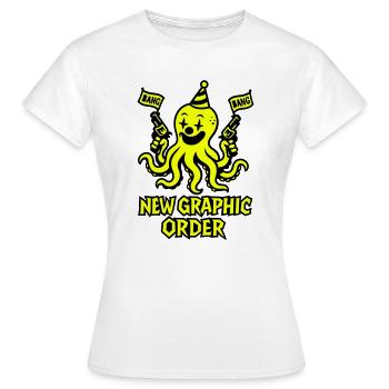 New Graphic Order Krake - Frauen T-Shirt - Weiß - Vorne - AI Model Female 172 dark (172cm)